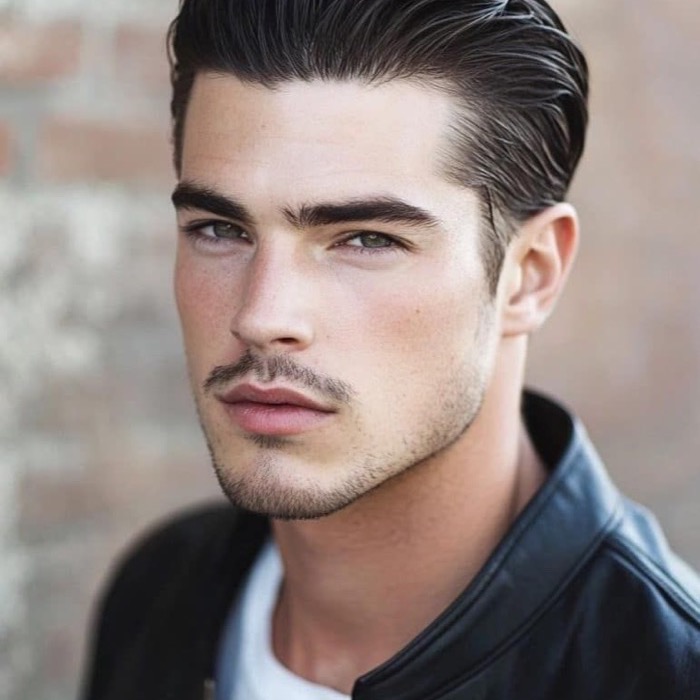 Slick back haircut example