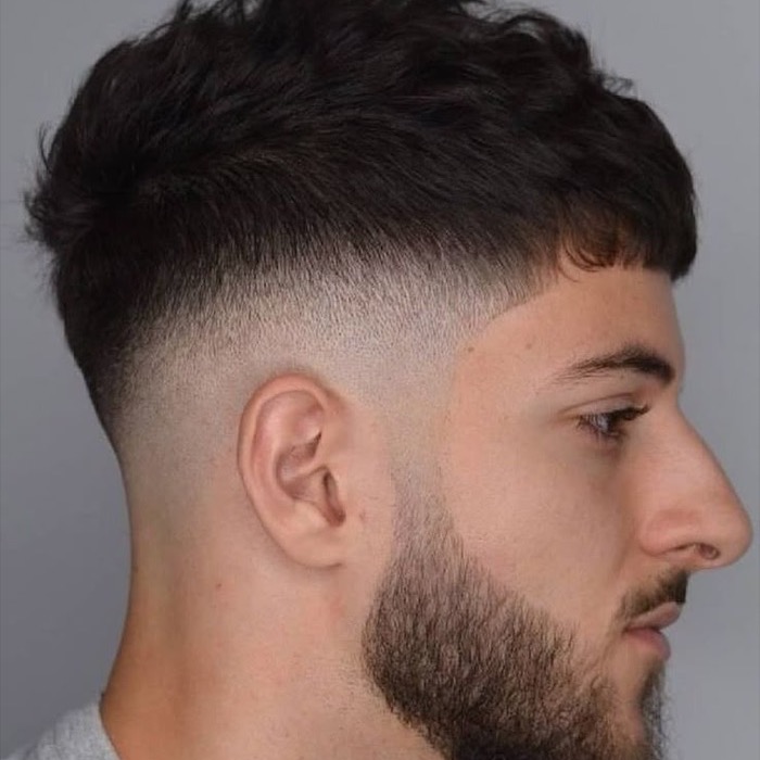 Textured crop haircut example